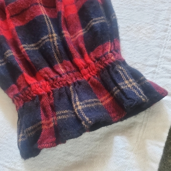 Fenomenon Red Plaid Holiday Ruffled Long Sleeve Sz. 3X Blouse Tunic - Picture 2 of 10